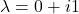 \lambda=0+i1